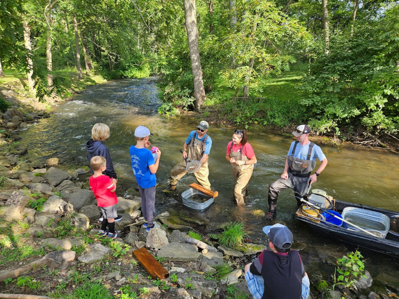 Kids learning about fishing & conservation