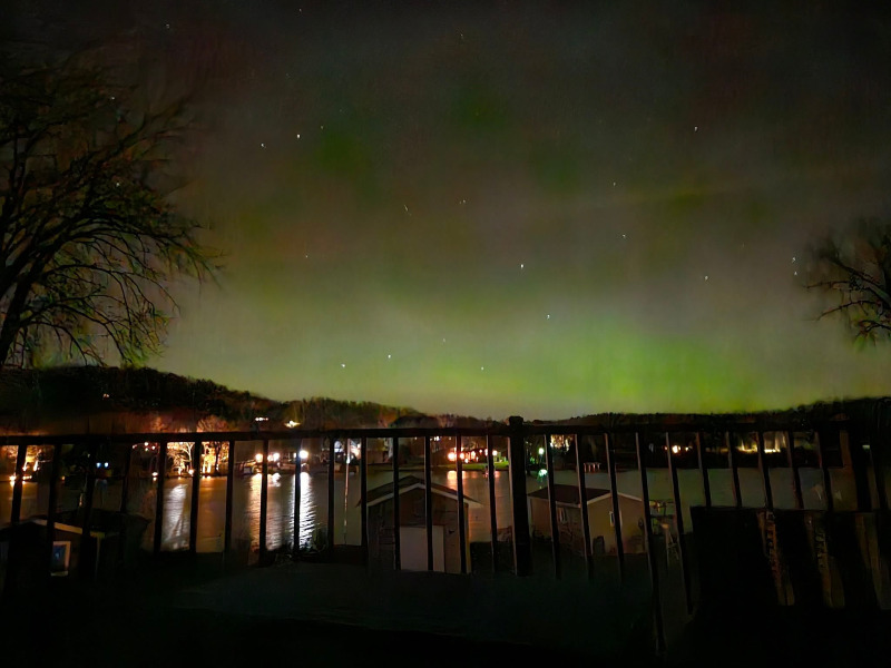 Northern lights over the lake 2025